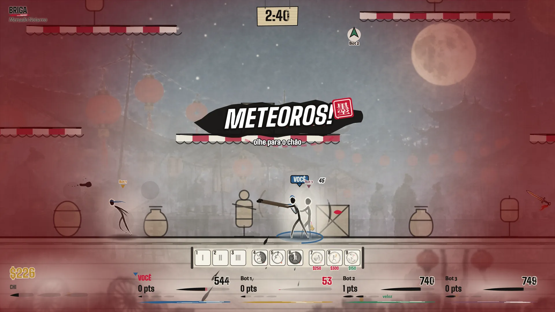 Bergasak empat pemain dengan Hujan Meteor
